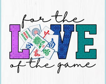 Mahjong PNG | For the Love of the Game Leopard Print ( Digital Download )
