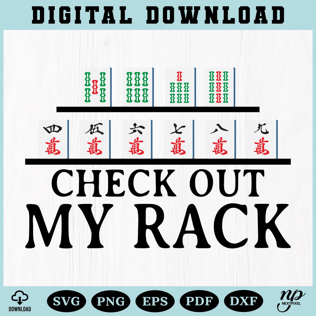 Check Out My Rack SVG | Funny Mahjong Shirt Design | Game Lover Gift - Etsy