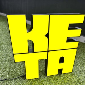 Letras de perfil 3D, Letras LED personalizadas, Letrero de empresa, Logotipo LED, Impresión 3D personalizada, Letrero de salón Letras iluminadas impresas en 3D