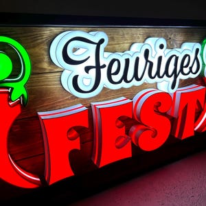 Individual 3D LED wooden sign, Individual sign, illuminated letters, wooden light, 3D printing, LED letter sign, wood and light