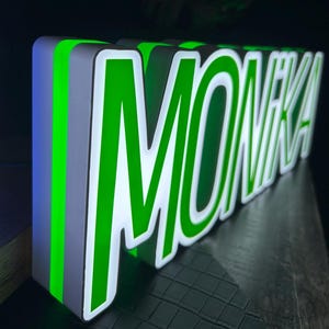 Custom 3D LED Name Lamp - Personalized Night Light for Kids - with Dimmer