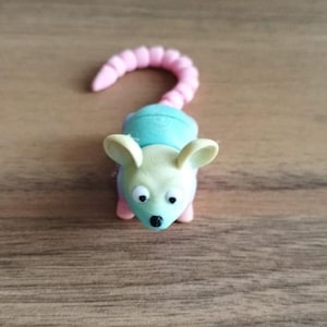 3D Printed Articulated Rat Toy – Flexible Tail, Cute Desk Pet, Fidget Gift