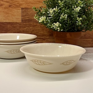 4 bols Corelle vintage Textured Leaves Impressions USA – bols rétro verts 6.25” – vaisselle Corelle durable