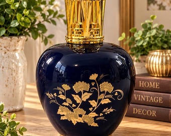 ランプベルジェ フランス製 ヴィンテージ品 陶器製 ローズ柄 芯未使用 ヴィンテージ ランプベルジェ、フロストオレンジの香りの