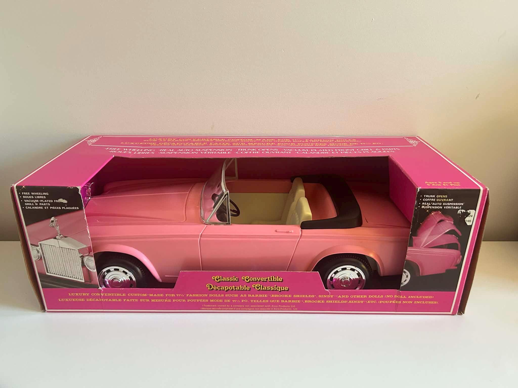 Barbie Extra Cabriolet argenté, voiture pour poupée, 2 places, Inté