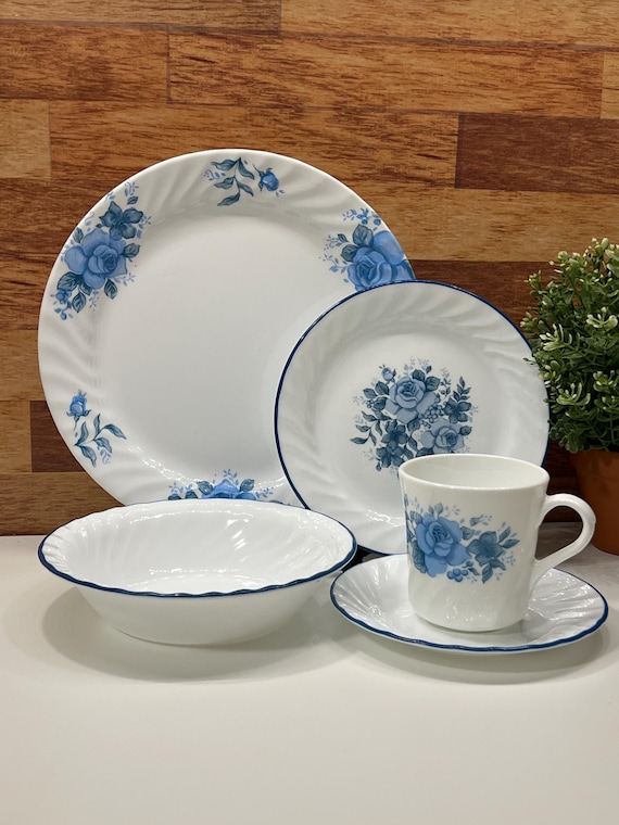 Corelle Blue Velvet 20-piece Dinnerware Set – Service for 4 – Rare