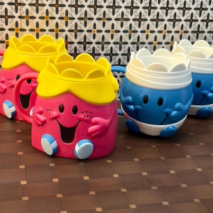 4 Cups McDonalds Happy Meal Toys Mr. Men & Little Miss • McDonald Collection