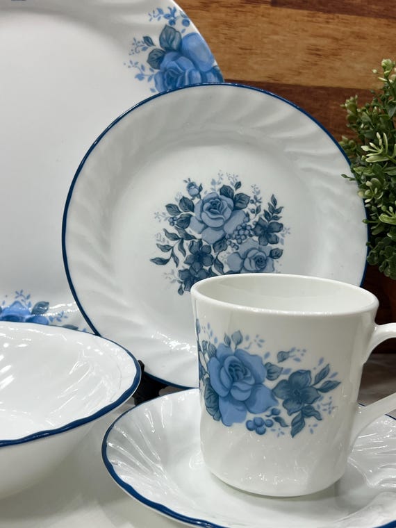 Corelle ブルー食器セット　24個 【ばら売り可能】コレール CORELLE（コレール） 食器セット 16点セット ブルー 青 ディナー