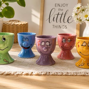 Funny face egg cups