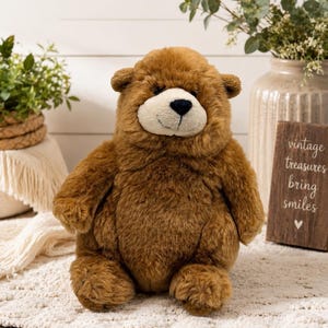 Vintage Russ Charmin Bear Plush 7 Inch 1990 Brown Teddy Bear Soft Stuffed Animal Collectible Gift