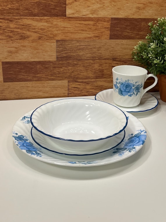 Corelle ブルー食器セット　24個 【ばら売り可能】コレール CORELLE（コレール） 食器セット 16点セット ブルー 青 ディナー