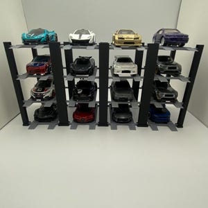 Hotwheels 4 Post Lift Diecast Matchbox 16 car Display 1:64 Scale THE BIG ONE!
