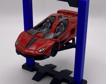 Présentoir pour élévateur de voiture à l'échelle 1:64 pour poteaux de niveau 2 moulés sous pression - Lot de 2