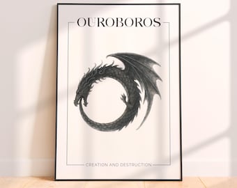 Alchemised – SenLinYu – Ouroboros – Digitale Kunst – Druckvorlage – Wandposter