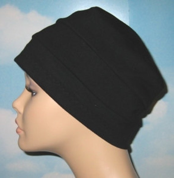 Chemo Hat 3-Band Navy Blue Cancer Hijab Alopecia Hair Loss Yoga Made in USA