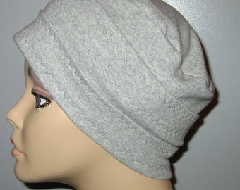 Womens  Chemo Hat Gray 3-Band Avail in Variety of Colors Hijab Alopecia Cap Cancer Cap Yoga Hat