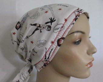 SALE Scrub Cap  Chemo Hat Strong Women Cancer Hair Loss Alopecia Bad Hair Day Celebrate Women