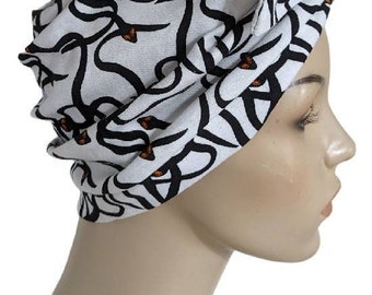 Halloween Turban SNAKES on My Head  Chemo Hat w Bow  Alopecia Cancer Hat Gift for Cancer Patient