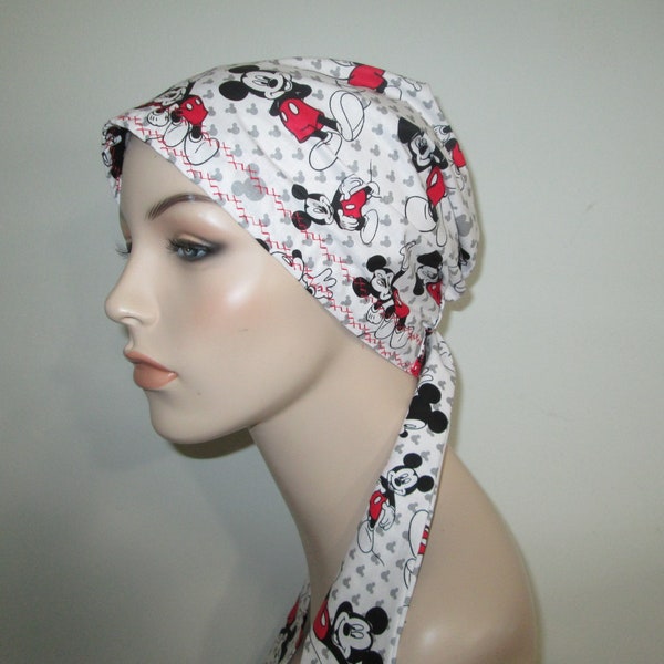 Chemo Hat Mickey Mouse New Print Cancer Hat,  Alopecia, Head Cover