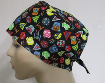 SALE Star Wars A Bit of Everything Scrub Cap Made from Lucasfilms  Fabric  Unisex Cap Nurses Cap Surgical Cap Adjustable Chemo Hat