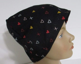 Kids  Valentine Hearts Print Chemo Cancer Hat Alopecia Cap