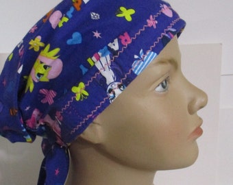 SALE - Kids My Ponies Cancer, Alopecia, Sleep Cap,  Chemo Hat