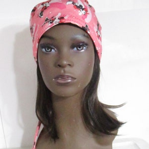 Chemo Hat Minnie in Pink New Print Cancer Hat, Alopecia, Head Cover image 4
