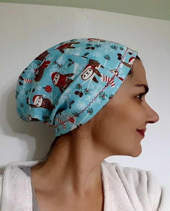 Women's Knit Sloth Christmas Chemo Hat 