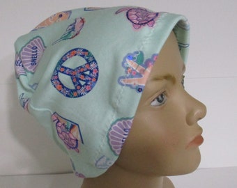 Kids Summer Icons Chemo Cancer Hat Alopecia Cap