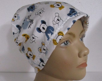 Kids Chemo Hat Koala Bear Cotton Stretch Knit  Children Size  Hat