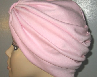 Chemo Hat  Pink  Knit Turban, Snood, Womens Hat Muslim hat