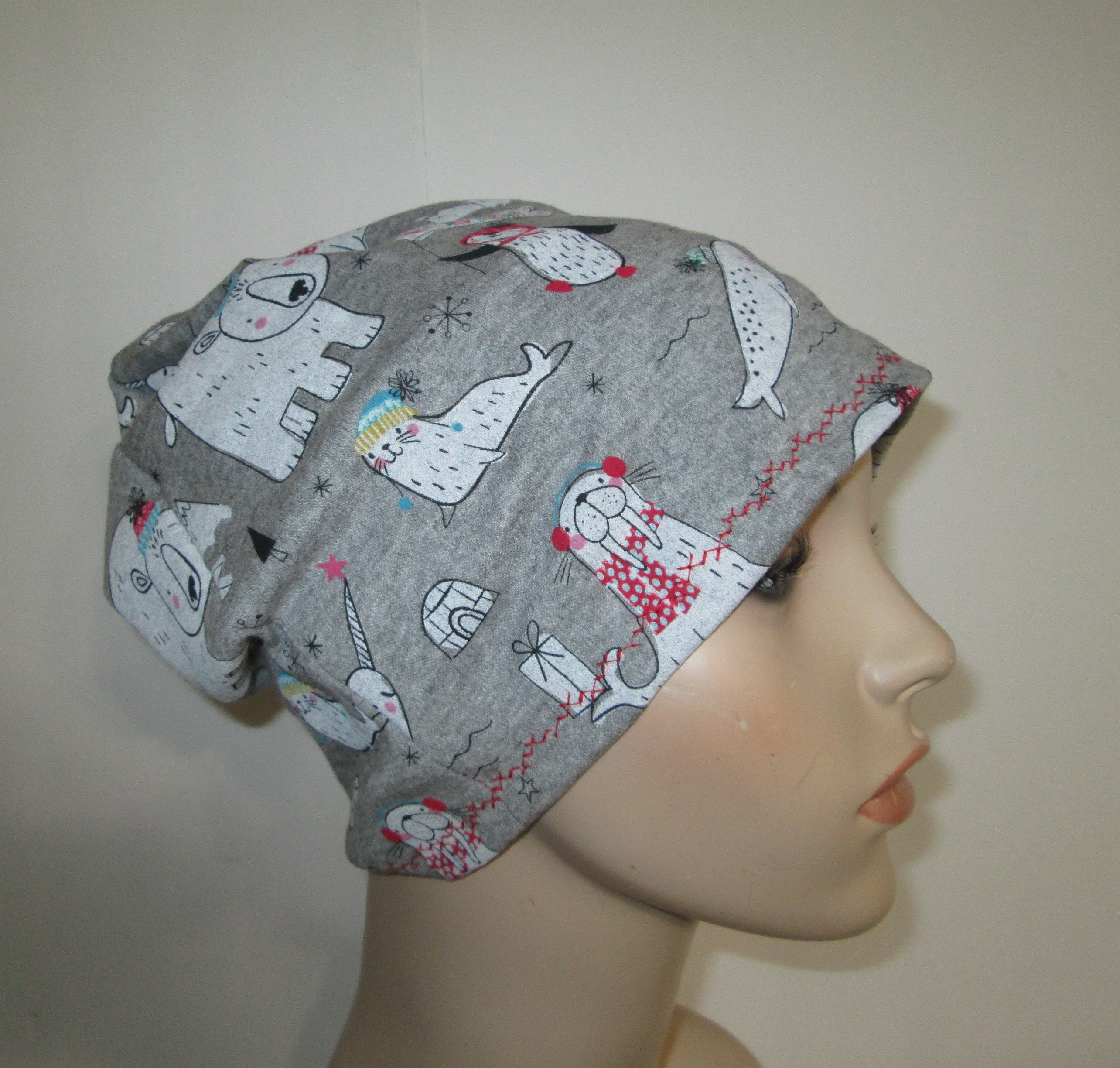 Christmas Arctic Animals Beanie Hat 