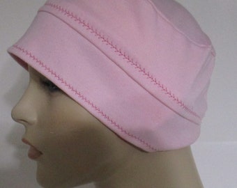 Chemo Hat Pink Avail 10 Colors w Dec Stitching  Pillbox Hijab Alopecia Cap Cancer Cap Yoga Hat Running Hat