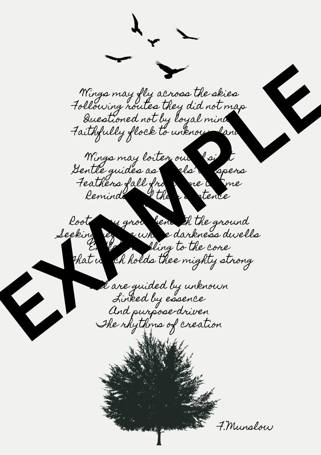 Wings and Roots Poem A6 Postcard Print - Etsy