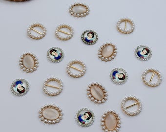 Vintage Pearl Rhinestone Sliders: DIY Hair Bow Embellishments