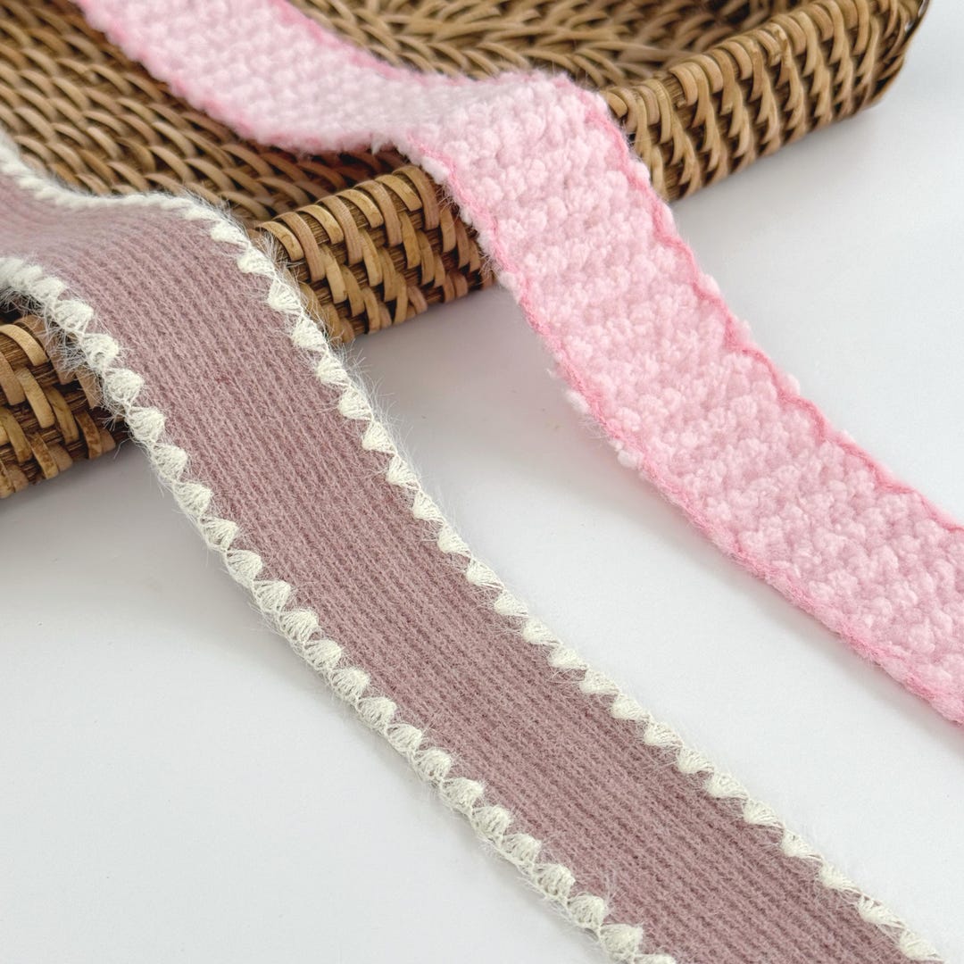 String Ribbon Wool Wool Texture Ribbon – 3.8cm Cozy Fall Winter Fabric Ribbon for Hair ...