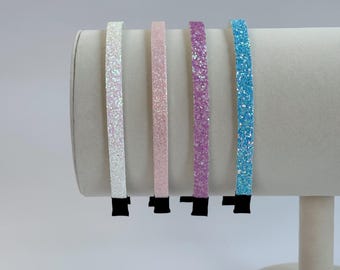 Cerchietto Pasquale Con Fiocco Glitterato E Paillettes – Uovo, Coniglietto E Pulcino – Accessorio Per Feste E Cosplay (1 Pezzo, Viola)