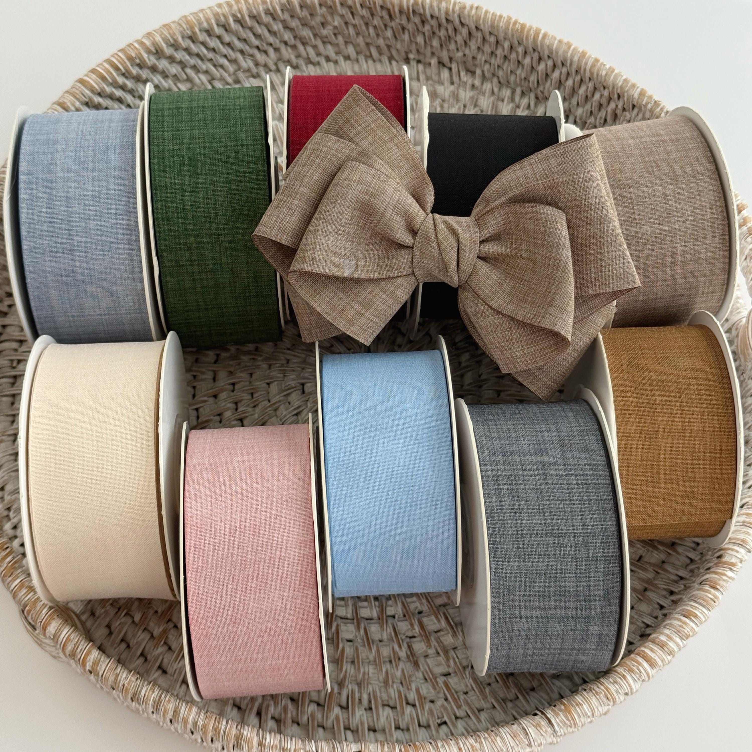 Cotton Linen Ribbon – 4cm Wide | Neutral Fabric Trim for Hair Bows ...
