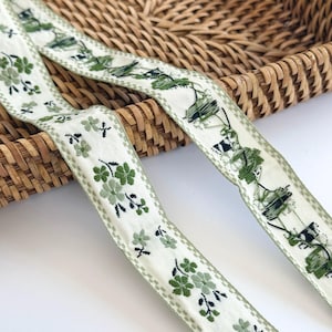 Embroidered Floral Ribbon Trim: Vintage Jacquard Sewing and Crafts image 15