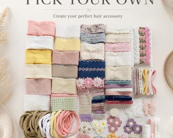 Custom DIY Hair Bow Making Kit | Choose Your Own Materials (Baby Shower Craft)