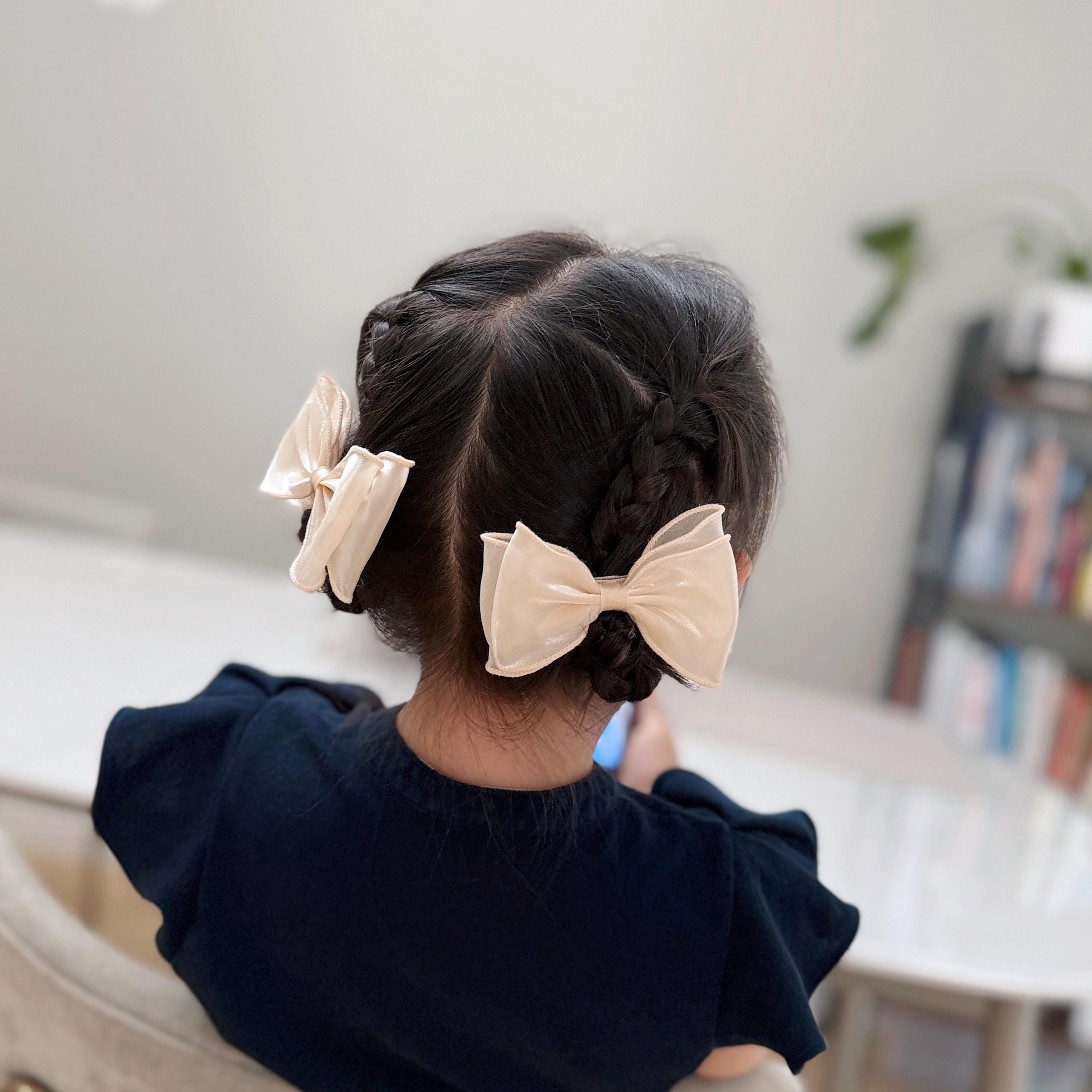 Organza Hair Bow Clip Baby Girl Organza Hair Bow Headband
