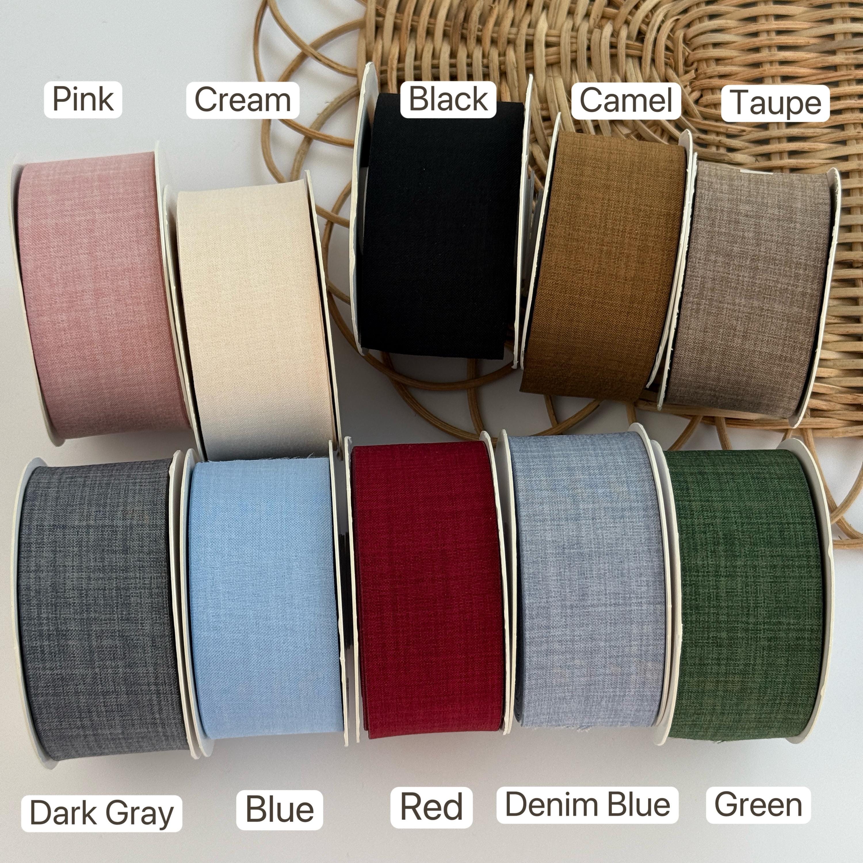 Cotton Linen Ribbon – 4cm Wide | Neutral Fabric Trim for Hair Bows ...
