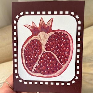8er-Pack Granatapfel Grußkarten || Original Design Briefpapier Set, leere Grußkarten, Karten für alle Gelegenheiten, Dankeskarten, denke an Sie