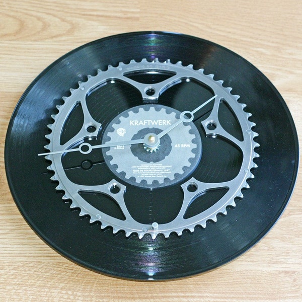 CLOCK - Bicycle Part and 12 inch Vinyl Record - Tour de France - Kraftwerk