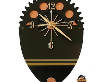 ON SALE - USA Car Parts and Coins Shield Wall Clock - Gift for Car Guy.  Garage Wall Clock.