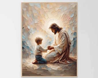 Comfort in Him, Christian Wall Art, Jesus with Boy, Jesus Art, LDS Art, Bible Prints, Jesus with Children, Jesus Prints, Christian Picture