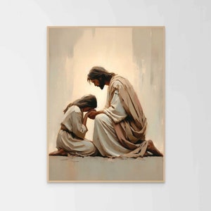 His Forgiveness, Christian Wall Art, Jesus and Girl, Jesus Wall Art, LDS Prints, Bible Prints, Jesus and Woman, Christian Art for Women