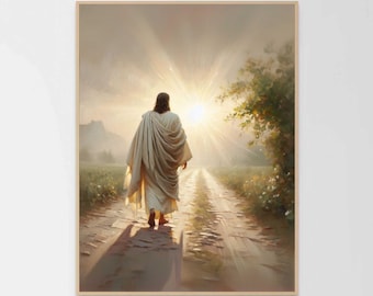 Jesus Leaves the 99, Modern Christian Art, Leave the 99, Jesus Painting, LDS Wall Art, Bible Wall Art, Jesus Leaves the 99, Jesus Painting