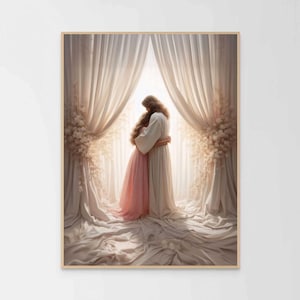 True Faith, Modern Christian Art, Jesus and Girl, Jesus Picture, Jesus with Woman, Bible Wall Art, Religious Art, Bible Prints