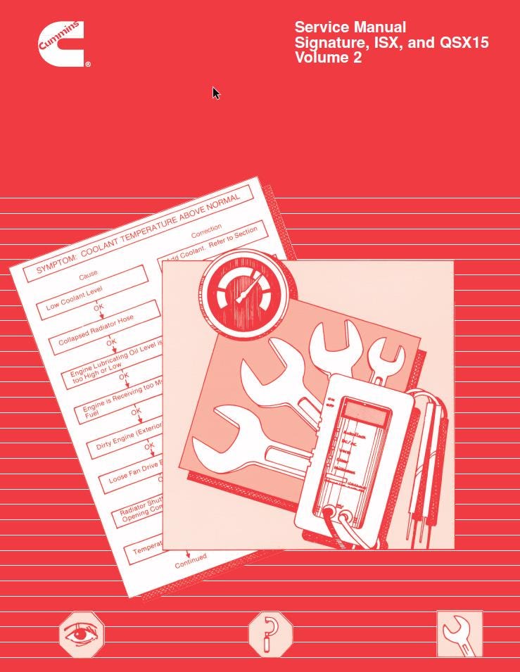 Cummins Service Manual: Signature ISX &amp; QSX15 Volume 2 – Comprehensive Engine Guide - Etsy
